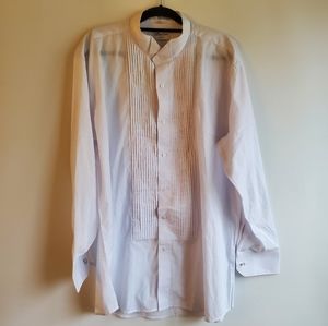 BERLIGNI ITALY 🇮🇹 MEN'S FORMAL TUXEDO SHIRT WHITE FRENCH CUFFS SIZE 2XL18 18.5